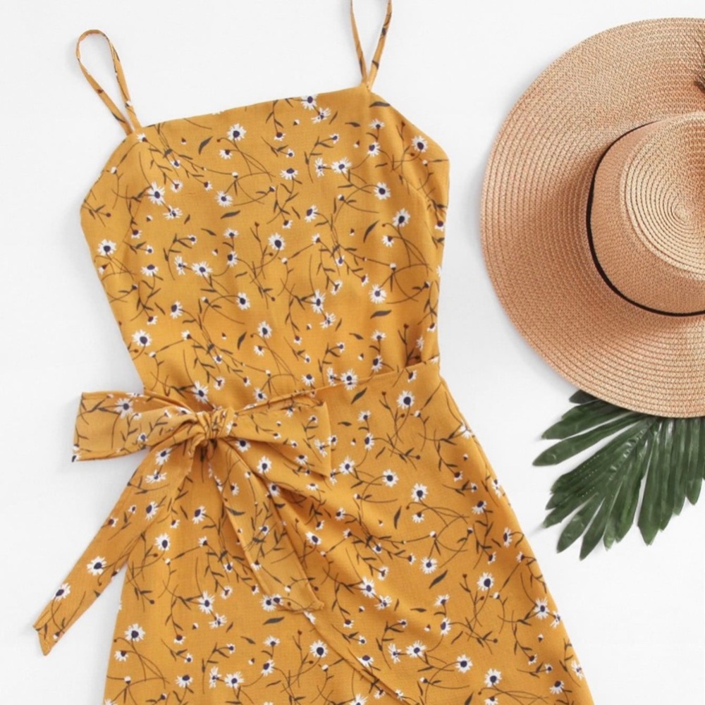 Yellow flower dress
